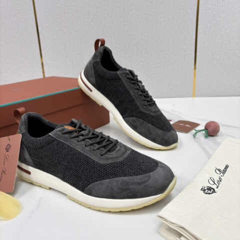 Loro Piana Week End Walk 男士科技网布拼接反毛皮休闲运动鞋