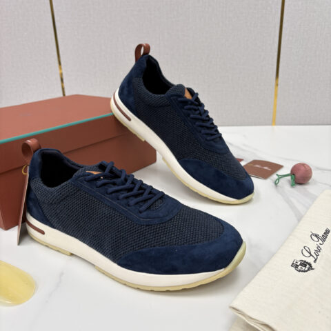 Loro Piana Week End Walk 男士科技网布拼接反毛皮休闲运动鞋