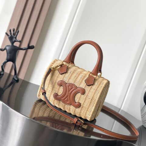 CELINE 柳条编织Boston手提包 型号：116562