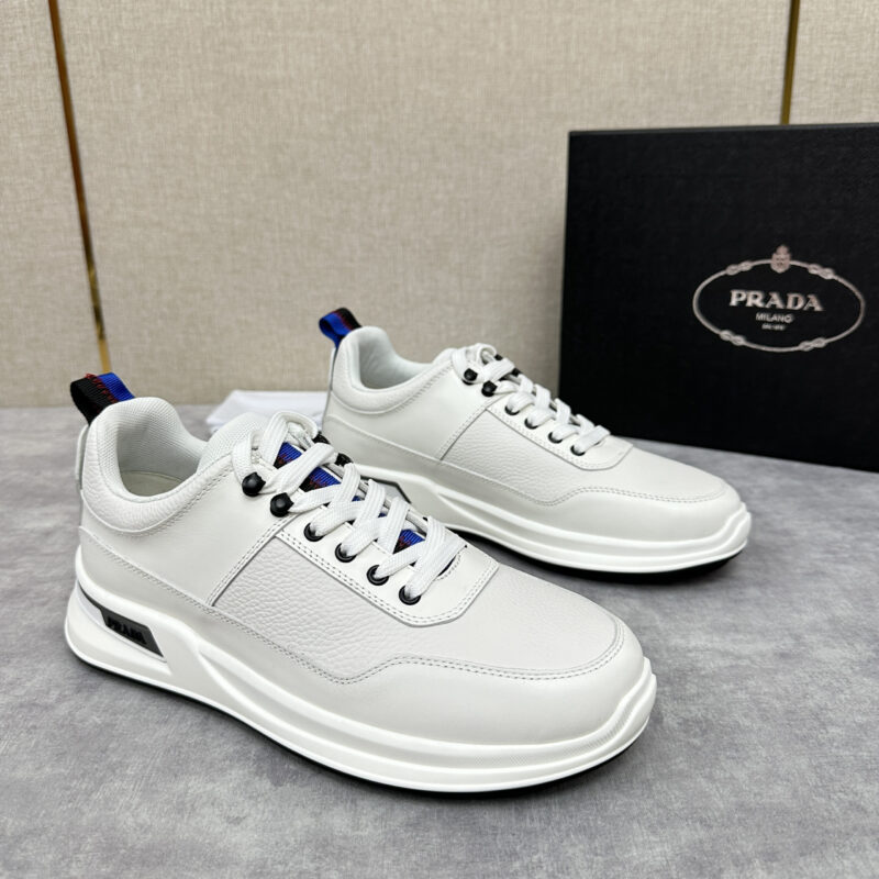 PRADA 新款男士厚底皮革运动休闲鞋