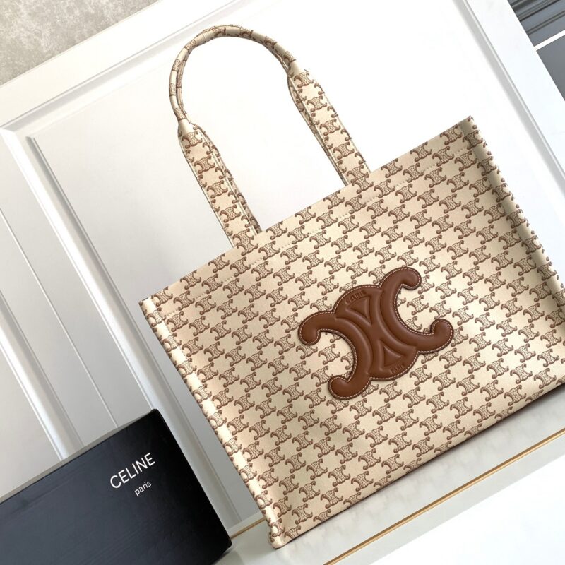 CELINE 春夏新品织物牛皮革Tote Cacbs型号：196762