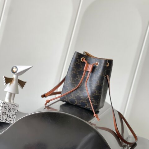 CELINE 新款MINI BAG Triomphe Canvas款号：10743老花