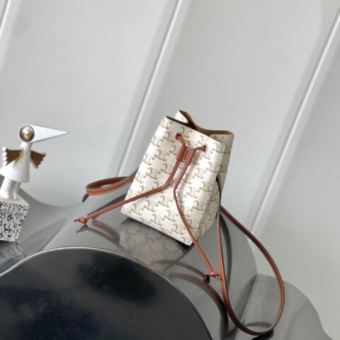 CELINE 新款MINI BAG Triomphe Canvas款号：10743白花