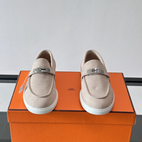 HERMES 反绒皮乐福鞋