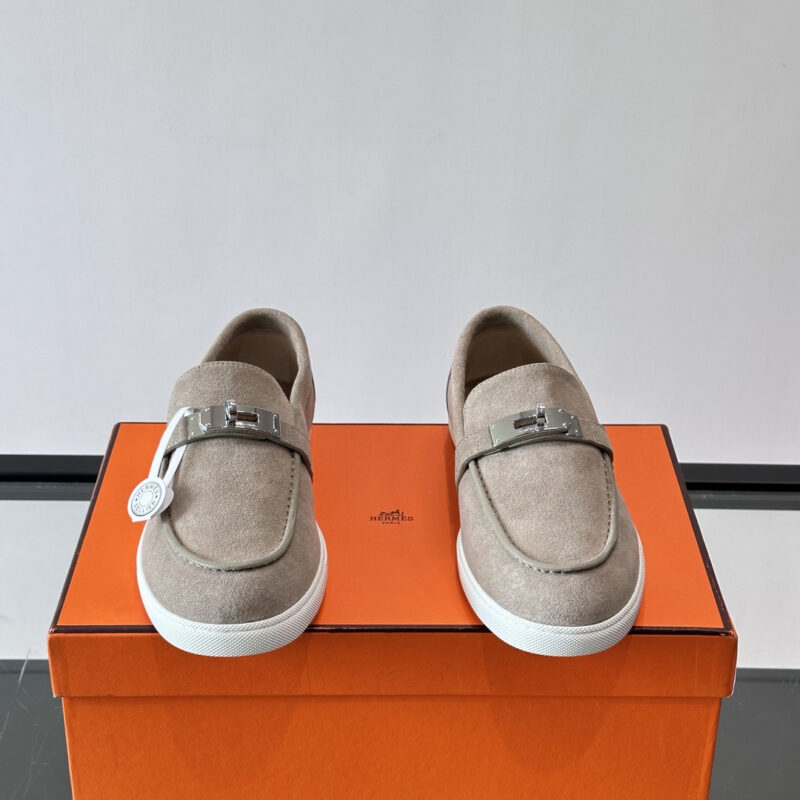 HERMES 反绒皮乐福鞋