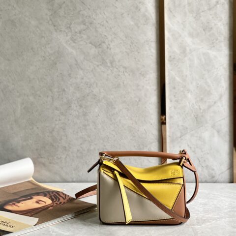 LOEWE mini 黄棕拼 0338