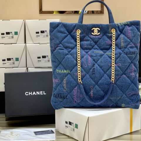 CHANEL 22p 涂鸦牛仔购物包 3128