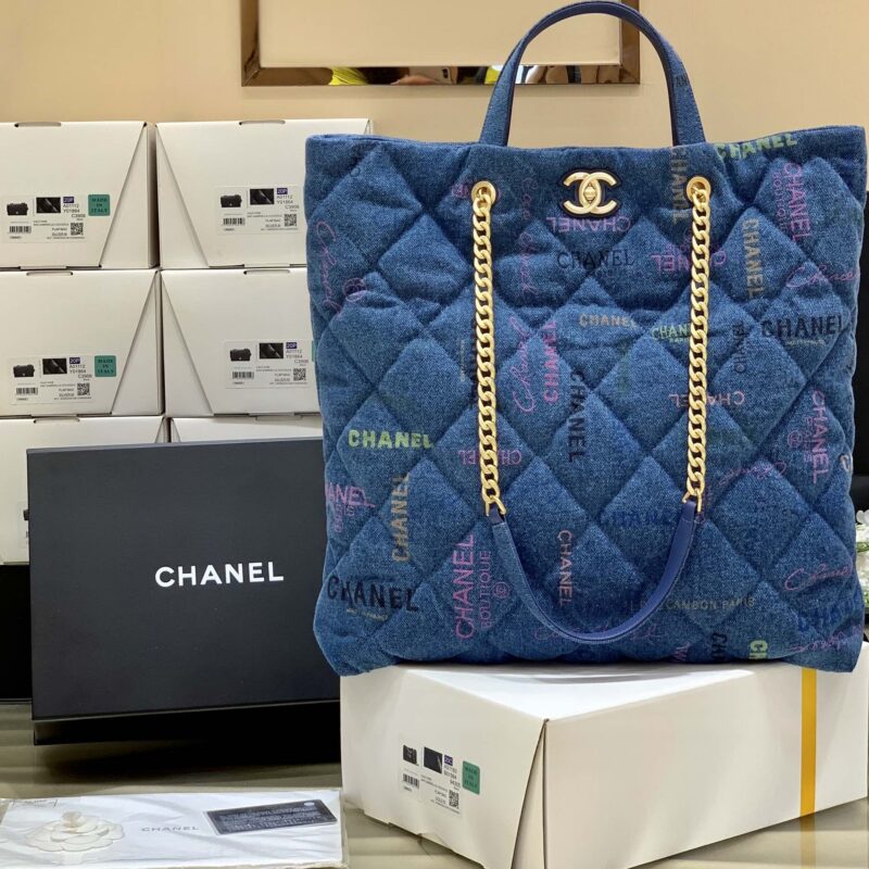 CHANEL 22p 涂鸦牛仔购物包 3128