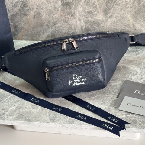 dior迪奥Rider 2.0 腰包来自DIOR AND HYLTON NEL 限定系列型号：93912蓝皮