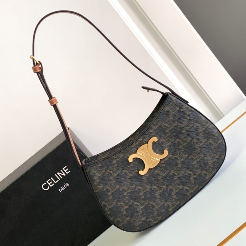 CELINE 2024|TILLY TRIOMPHE CANVAS标志印花牛皮革手袋 编号:115703
