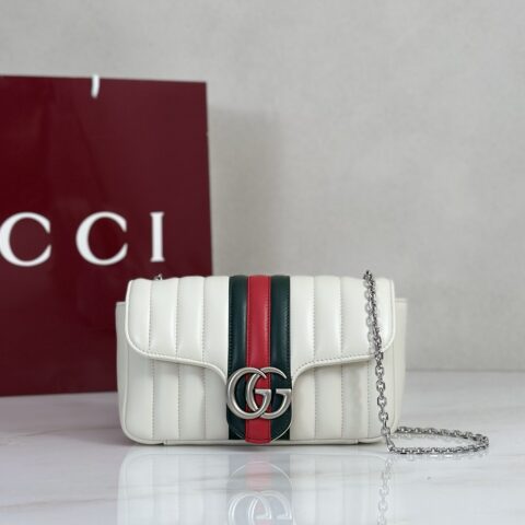 Gucci 款号A006X1白皮绿红绿