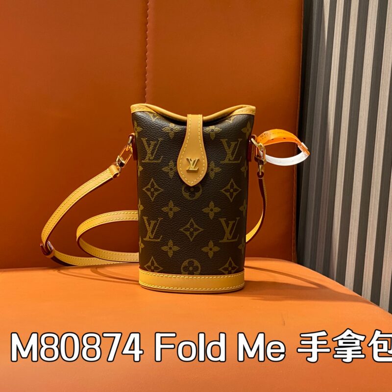 【原单精品】M80874老花 钢五金 中古薯条包 Fold Me 手拿包