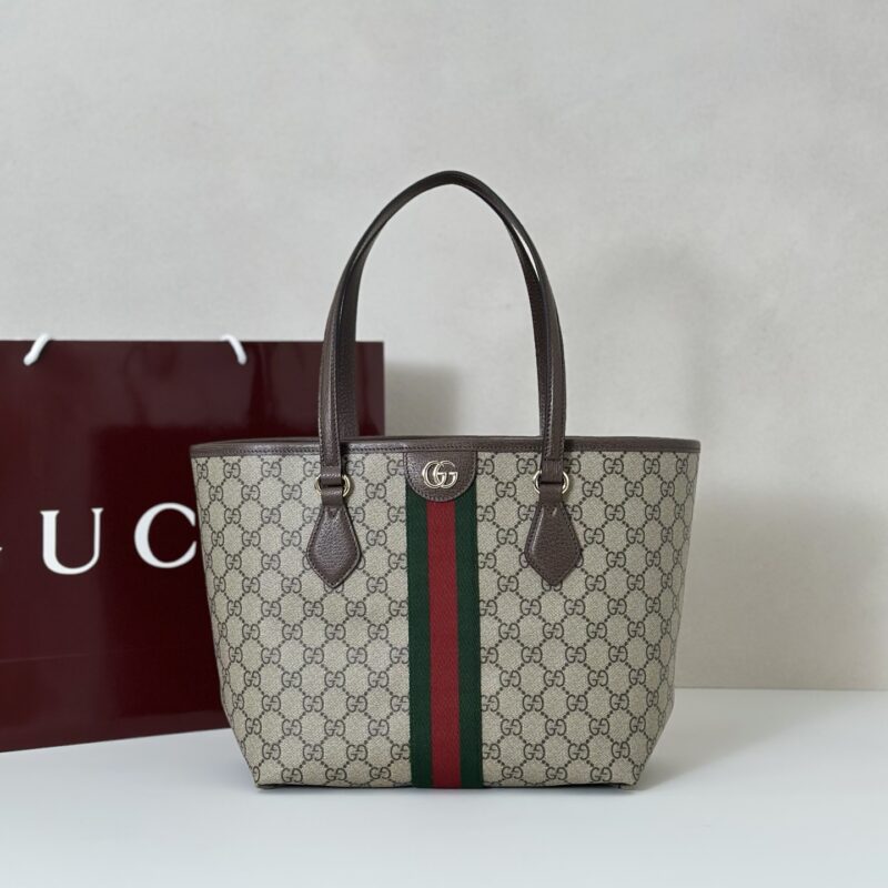 Gucci 款号836831啡胶托特包