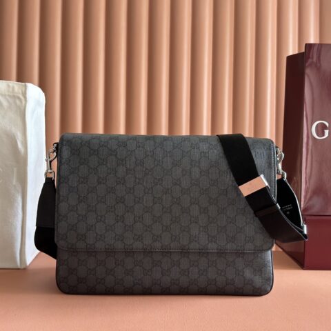 Gucci Primavera深棕色涂层GG帆布 型号：A006JE