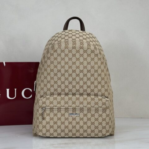 Gucci 浅杏布双肩包 款号875226
