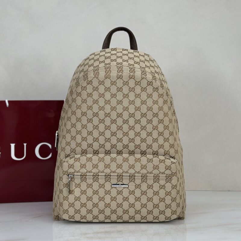 Gucci 浅杏布双肩包 款号875226