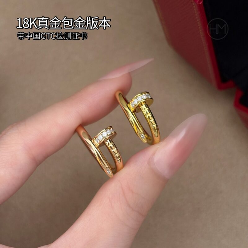 18K真金包金版本Cartier · 卡地亚 Juste un Clou系列 经典款头尾钻钉子戒指
