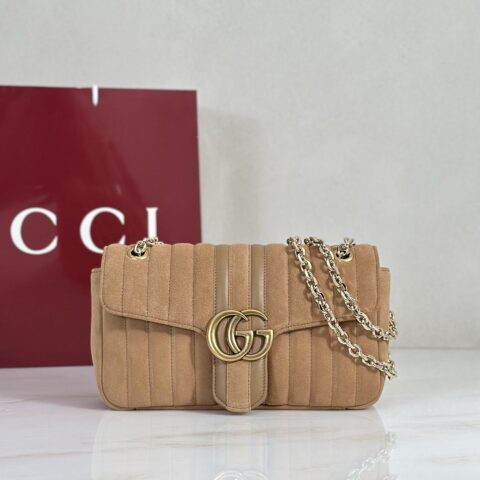 Gucci 款号A005XW 沙色反绒