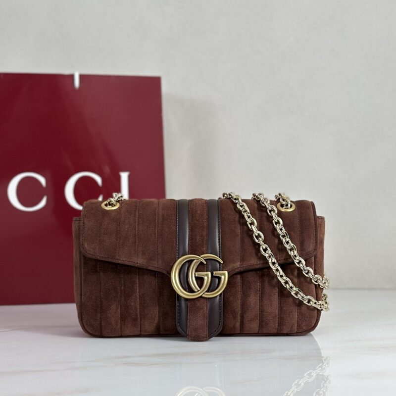 Gucci 款号A005XW 深棕反绒