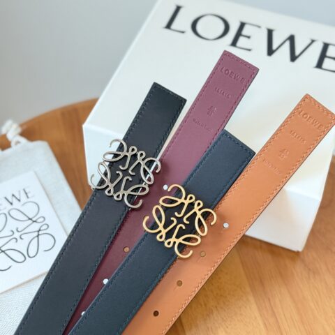 LOEWE 罗意威 Anagram 牛皮革双面腰带