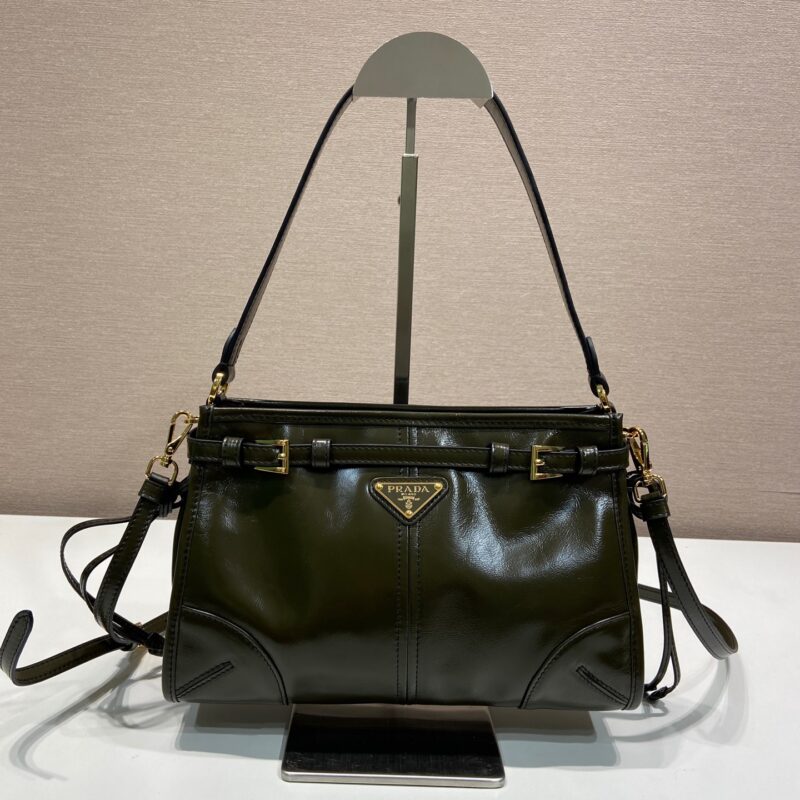 Prada Bonnie油腊皮新品 款号1BC297