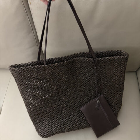 TheRow BarnToteBag 巧克力棕 型号：TR1256
