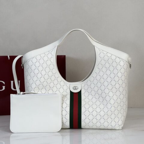 Gucci 款号853971 白皮穿孔