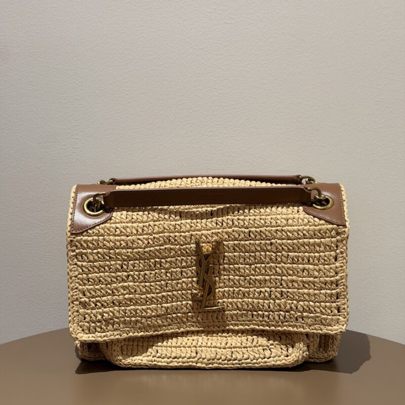 ysl【𝙉𝙞𝙠𝙞-𝟮𝟴𝙘𝙢】新品编织杏金 型号:498894