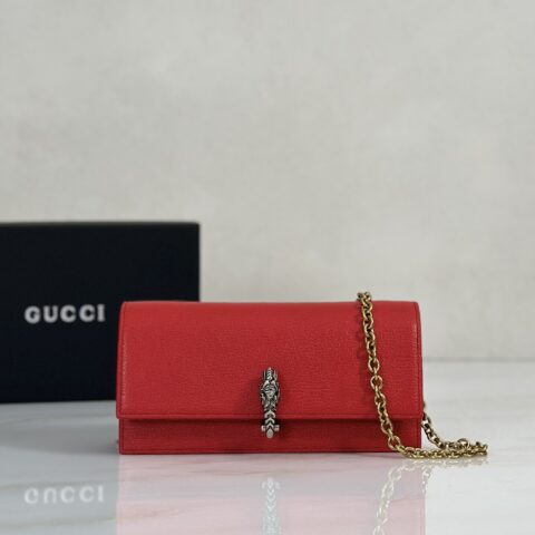 Gucci 亮红链条包 款号876529