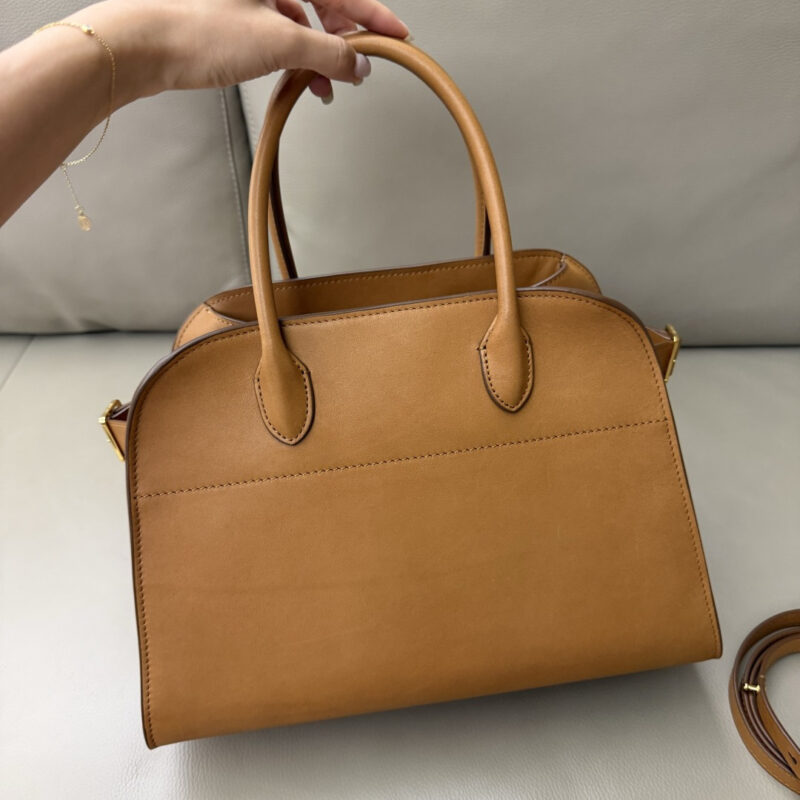 TheRow Margaux12 意大利进口原厂Masoni马鞍皮 金棕/金扣 款号TR1218