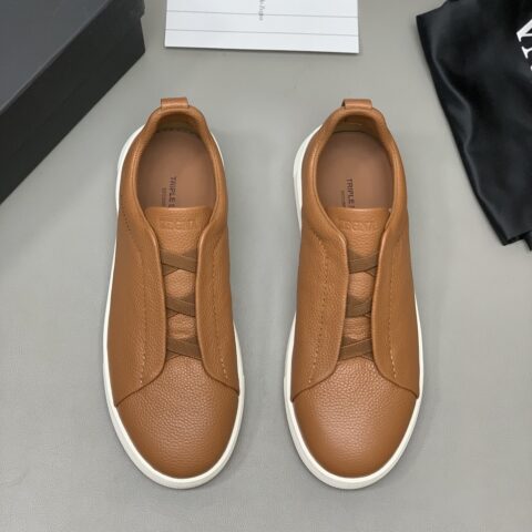 Zegna 男士牛皮休闲鞋 牛皮打造百搭低帮款式