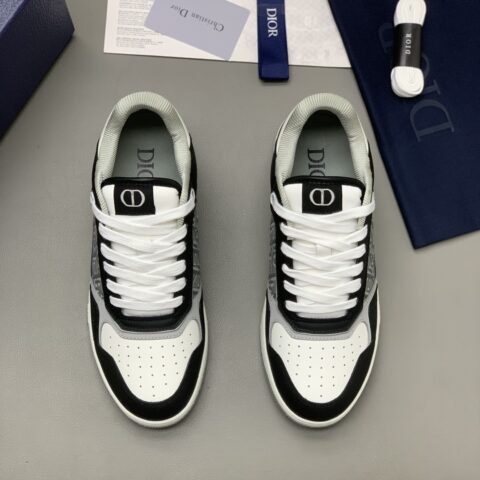 Dior 牛皮低帮运动鞋B27 拼色Oblique 印花镶片
