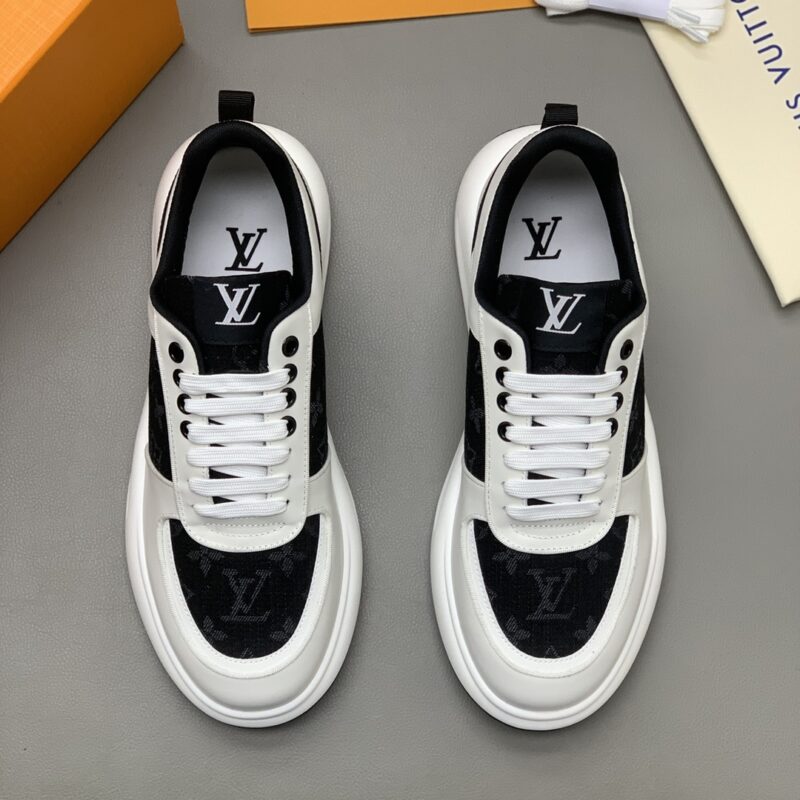 LV 男士休闲鞋 不同纹理牛皮拼接