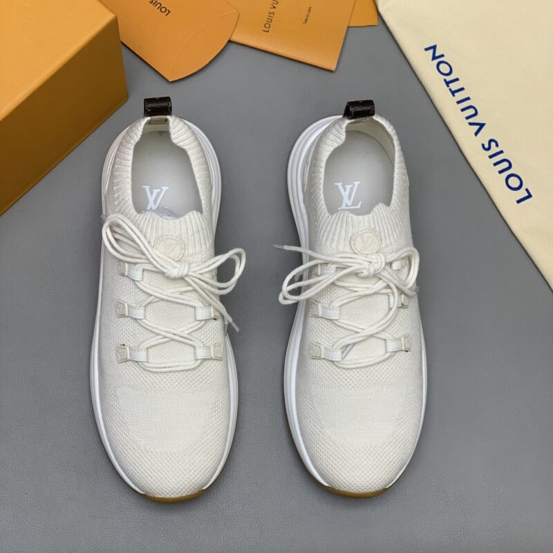 LV 情侣款低帮针织休闲鞋 原版拼色轻便耐磨橡胶底