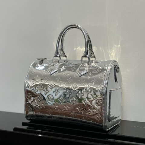 LV SpeedyBandoulière25银色老花 款号M26497