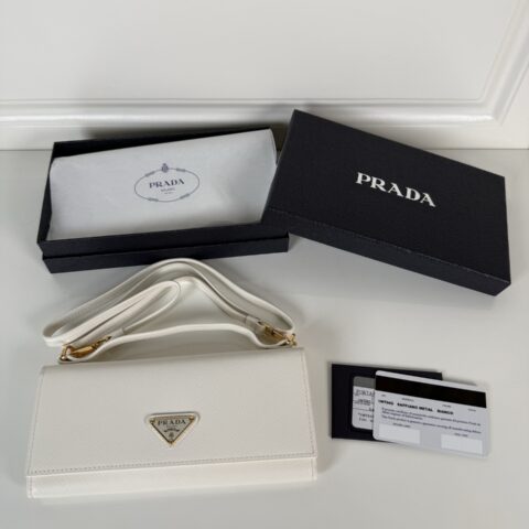 Prada 女士多功能迷你斜跨+手拎多功能钱包 型号1MT042