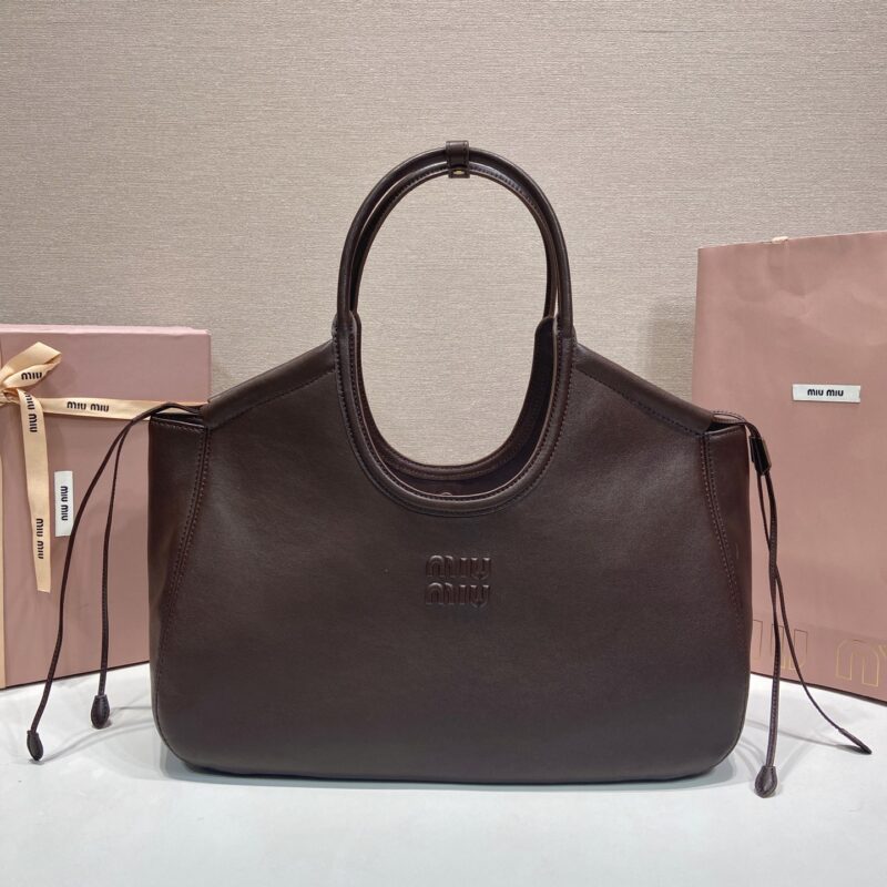 MiuMiu 新品托特包大号棕色 型号5BG342