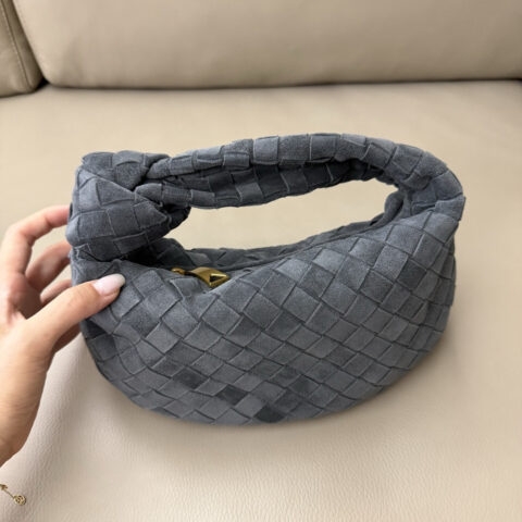 BV MINI JODIE手提包 麂皮石墨灰 型号651876