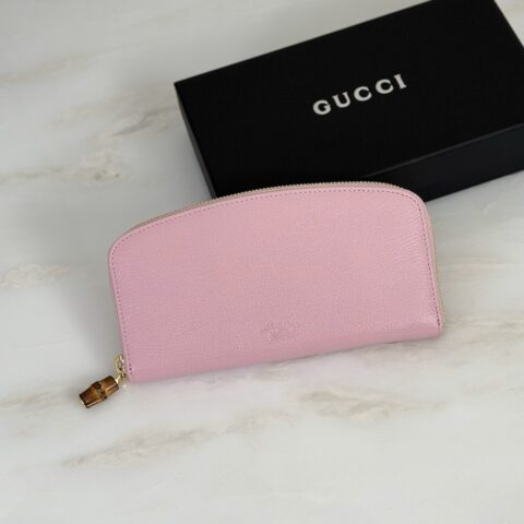 Gucci 长夹钱包贝儿粉 型号876472