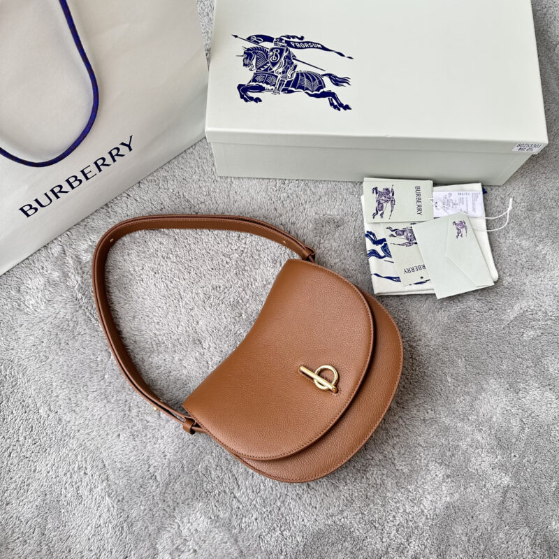 Burberry 最新羊毛立挺包款 格纹肩背包棕色 3301