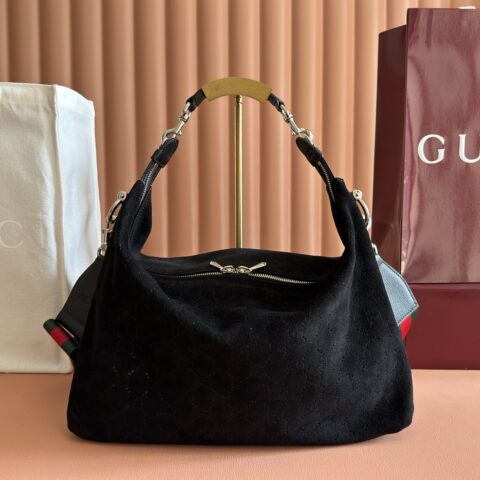 Gucci Brera系列手袋 克色/反绒孔 型号A006X0