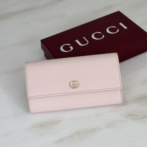 Gucci 长夹钱包蜡粉/叶黄 型号456116