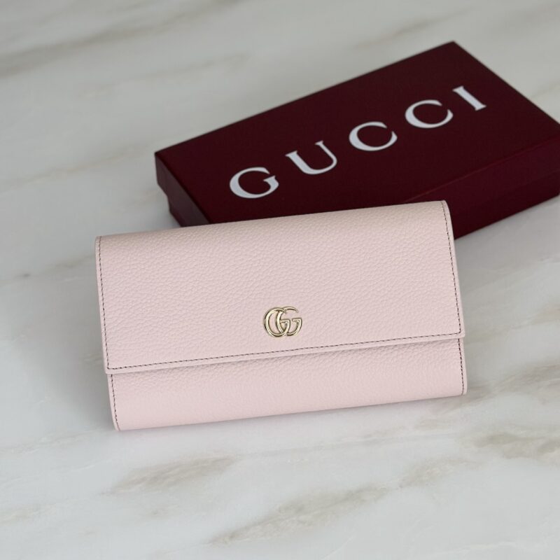 Gucci 长夹钱包蜡粉/叶黄 型号456116