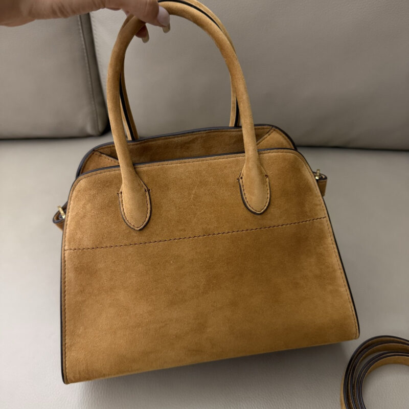 TheRow SoftMargaux10Bag 进口胎牛绒金棕 型号TR1206