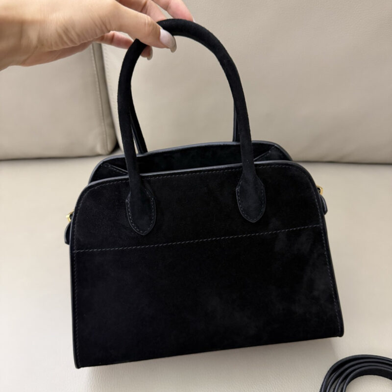 TheRow SoftMargaux10Bag 进口胎牛绒黑色 型号TR1206