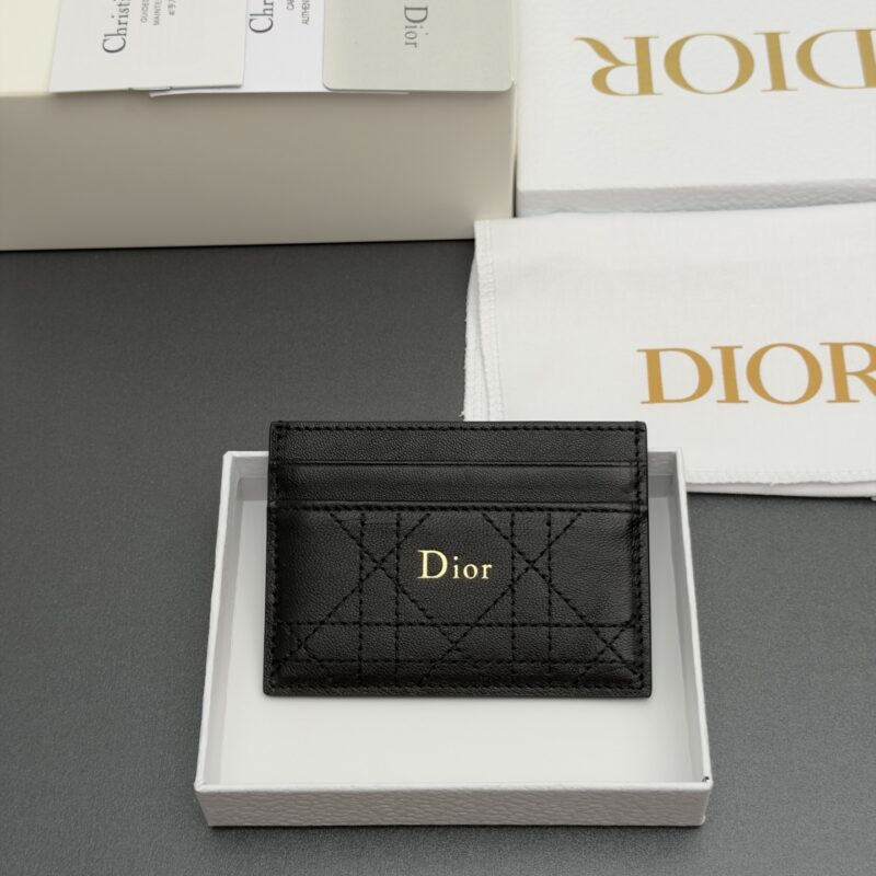 Dior【Trianon Freesia卡夹系列】黑色/羊皮 型号S4601