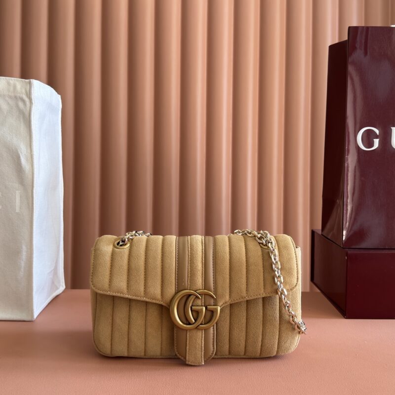 Gucci Marmont系列手袋浅棕色大号 型号A006xw