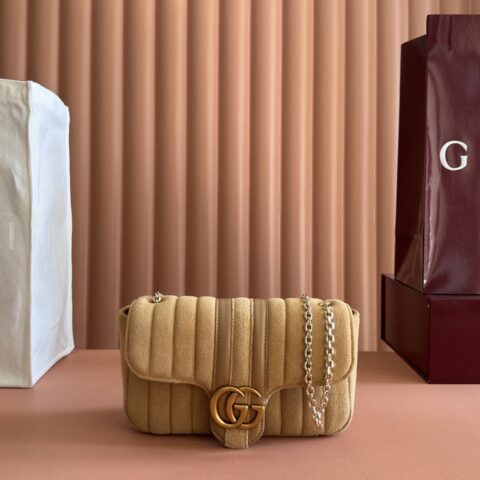 Gucci Marmont系列手袋浅棕色小号 型号A006X1