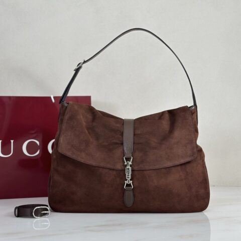 Gucci 深棕磨砂肩背包 型号A005ZI