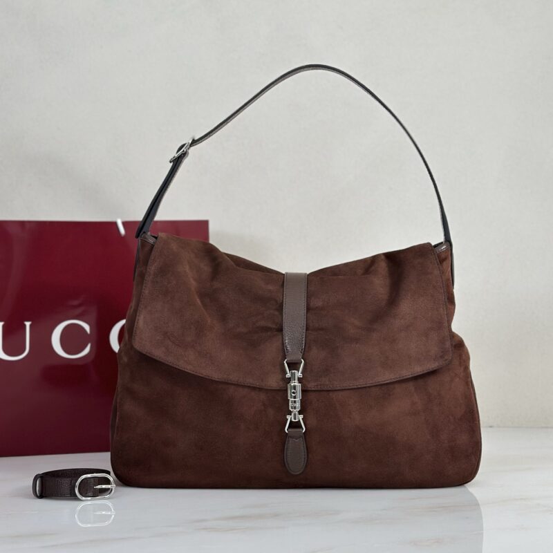 Gucci 深棕磨砂肩背包 型号A005ZI